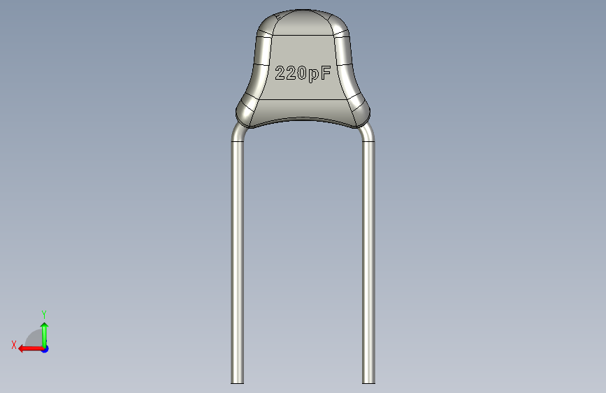220pF MLCC Ceramic Capacitor 背面视图