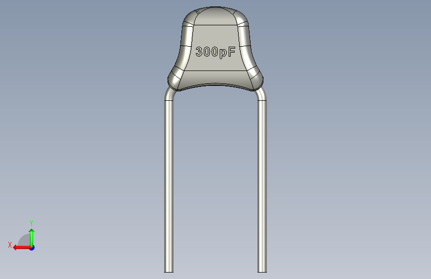 300pF MLCC Ceramic Capacitor 背面视图