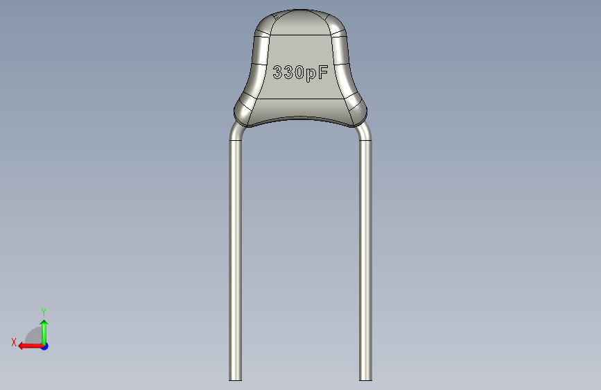 330pF MLCC Ceramic Capacitor 背面视图