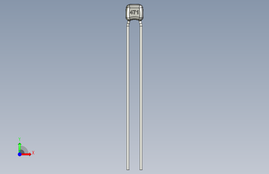 470pF MLCC Ceramic Capacitor 正面视图