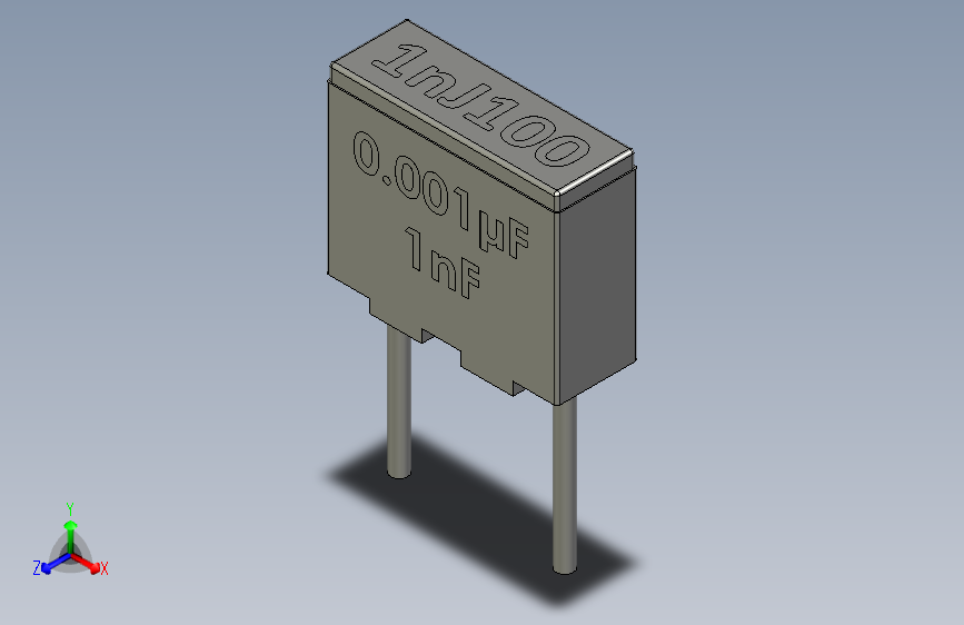 Box Film Capacitor 0.001uf 1nf