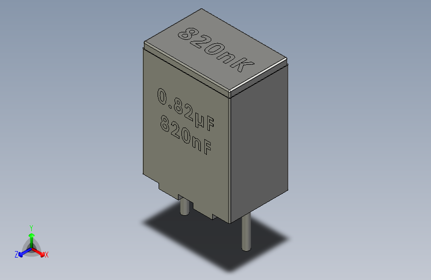Box Film Capacitor 0.82uf 820nf