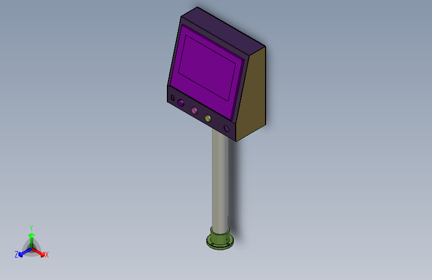 2018SOLIDWORKS1600Z 触摸屏安装机构