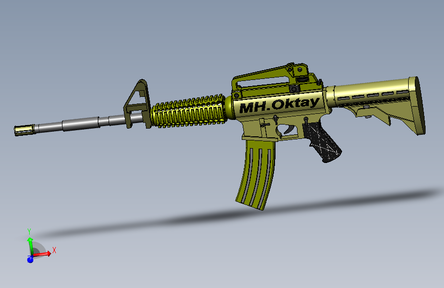0997-自动步枪 M4A1=步枪、手枪仅限虚拟游戏设计，不可制作实物，否则后果自负