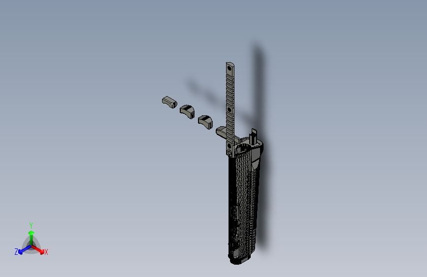 0932-Sig SG 551 手枪护木、短导轨和保险柄=步枪、手枪仅限虚拟游戏设计，不可制作实物，否则后果自负