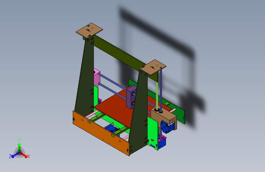 丝杆框架结构3d打印机