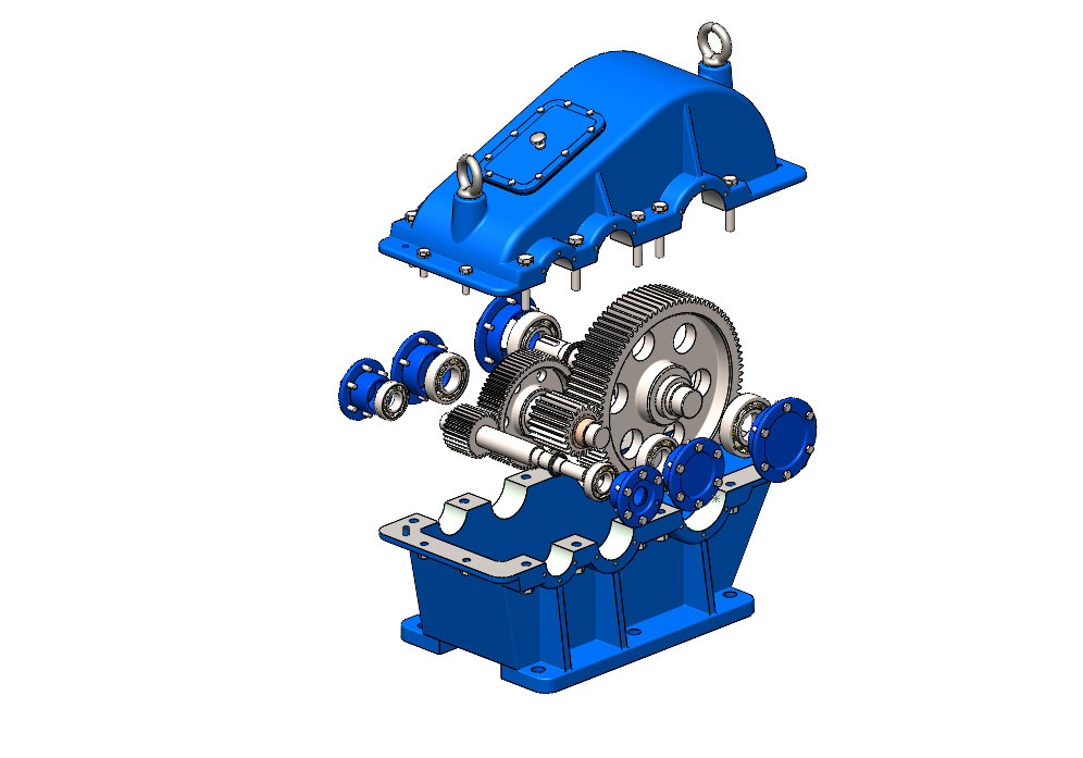 二级圆柱直齿轮箱