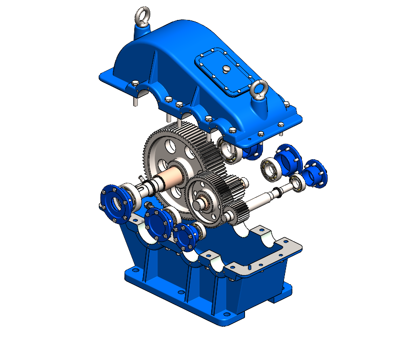 二级圆柱直齿轮箱