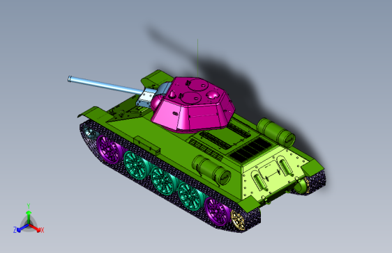 苏系权重T-34中型坦克