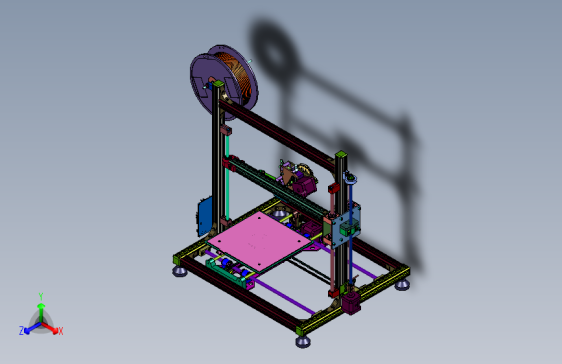 自行组装的3D打印机