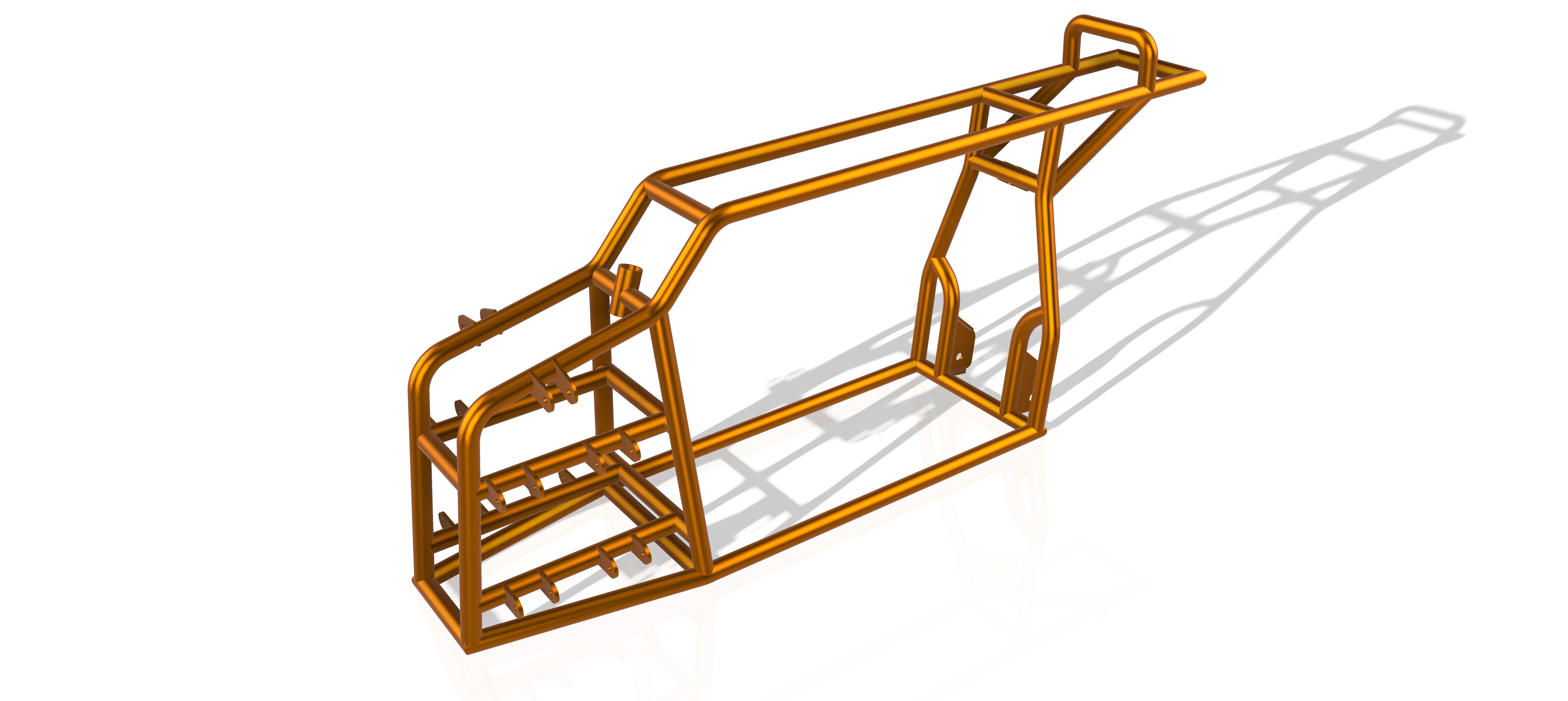 G056270-四轮自行车骨架框架 V1=车架底盘悬架悬挂