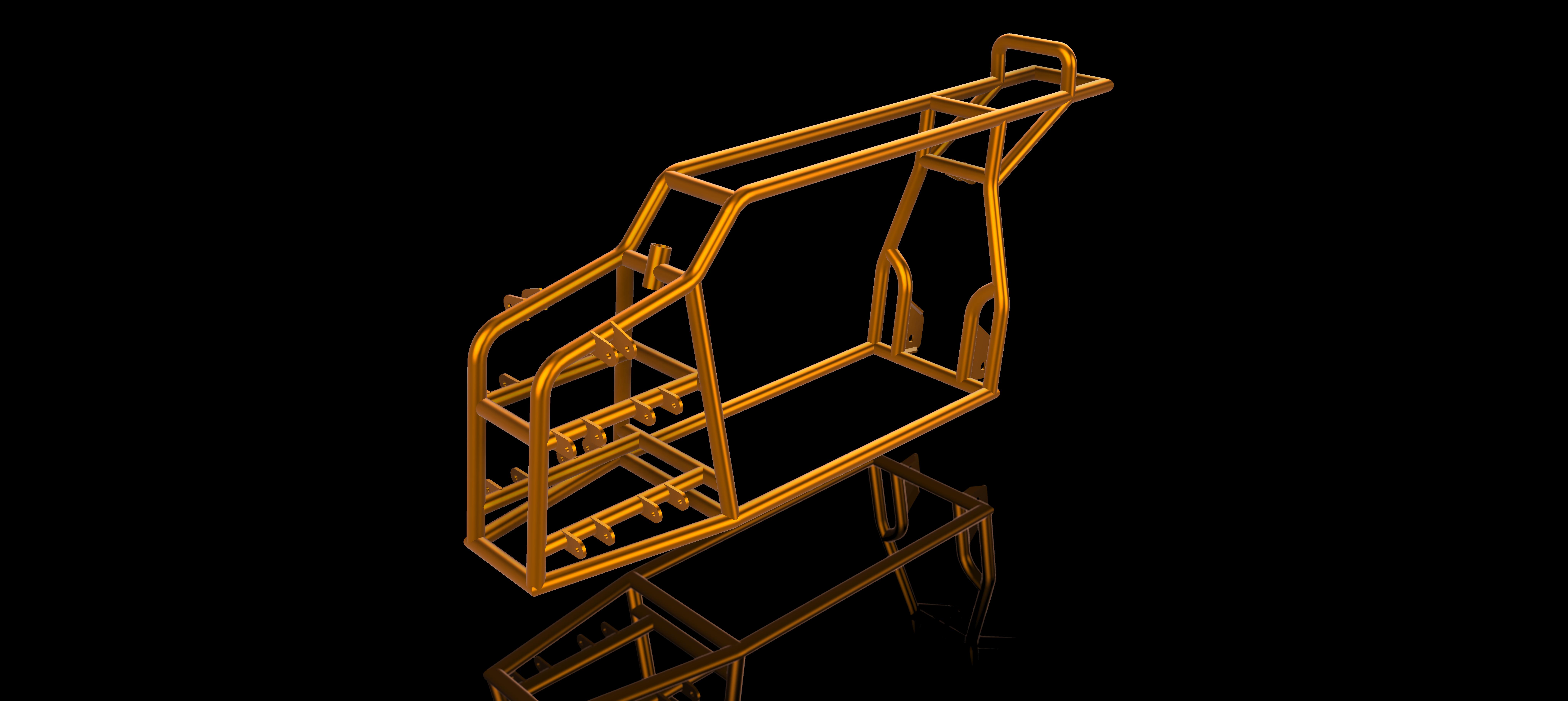G056270-四轮自行车骨架框架 V1=车架底盘悬架悬挂