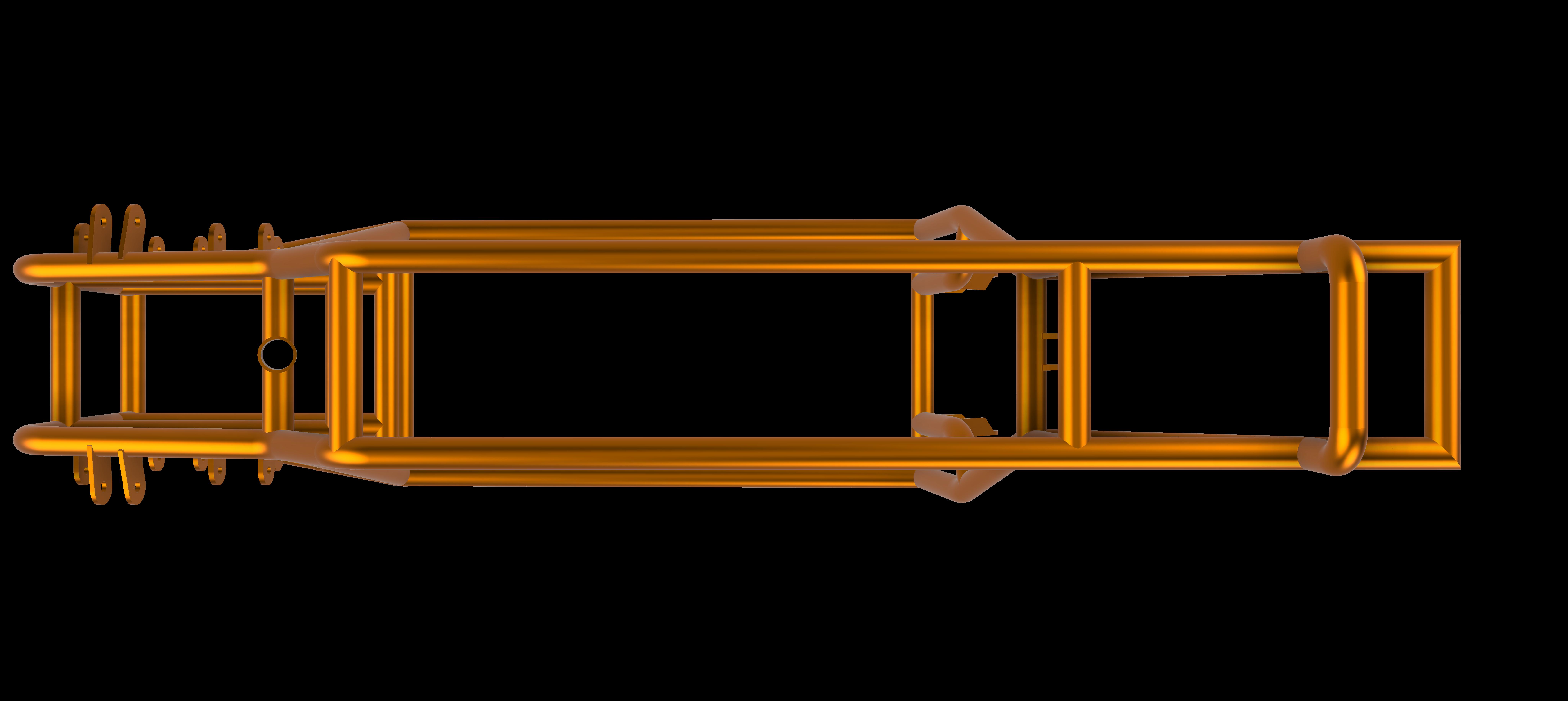 G056270-四轮自行车骨架框架 V1=车架底盘悬架悬挂