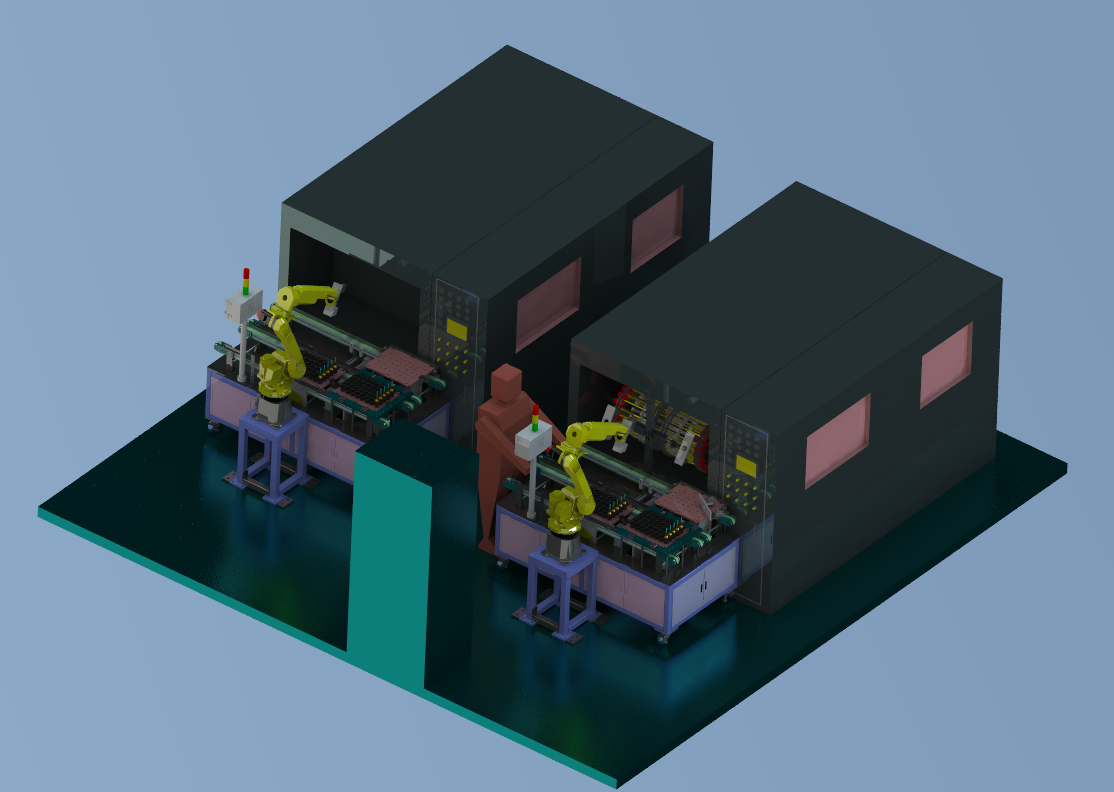 马达转子滴漆机机器人自动上料