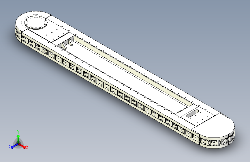 精密环形导轨输送线 80mm节距 L=2080mm