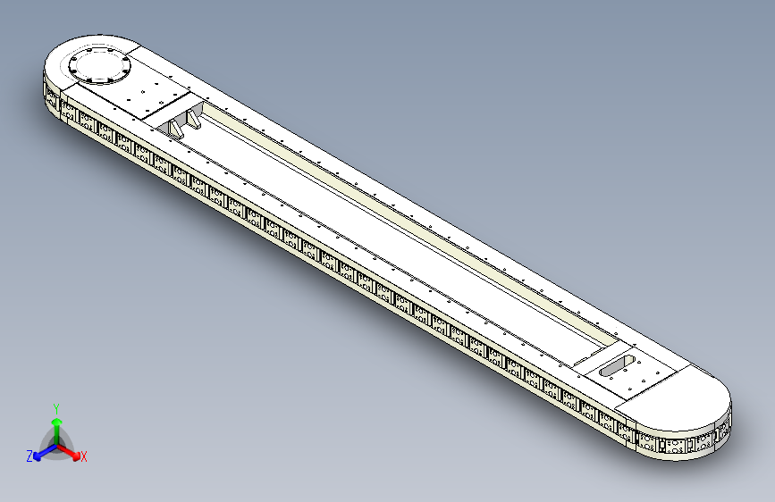 精密环形导轨输送线 80mm节距 L=2480mm