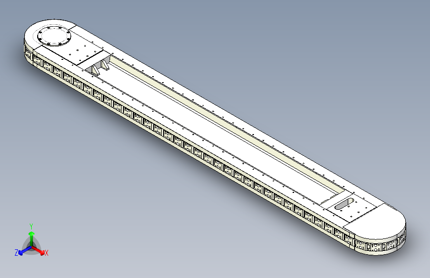 精密环形导轨输送线 80mm节距 L=2560mm
