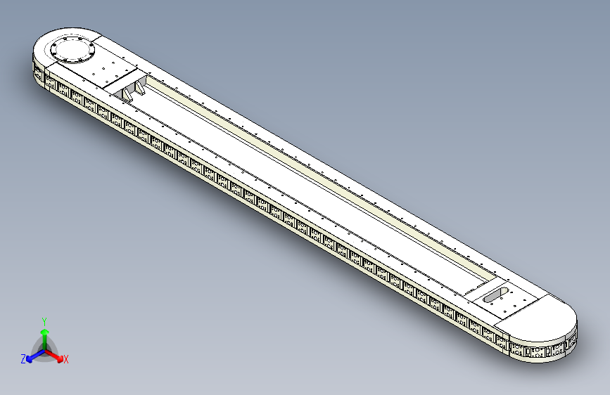 精密环形导轨输送线 80mm节距 L=2800mm