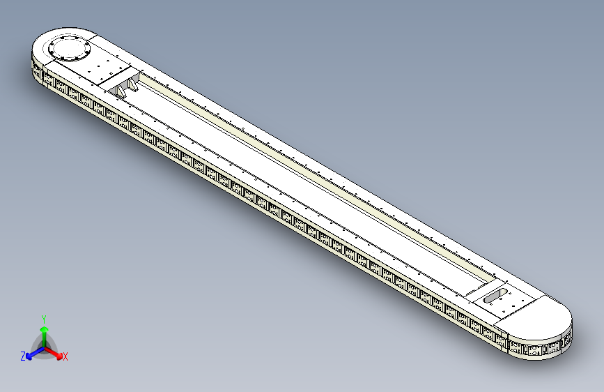 精密环形导轨输送线 80mm节距 L=2960mm