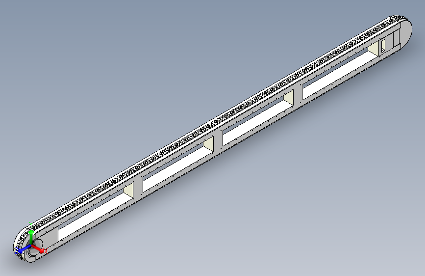 精密环形导轨输送线 100mm节距 L=4600mm