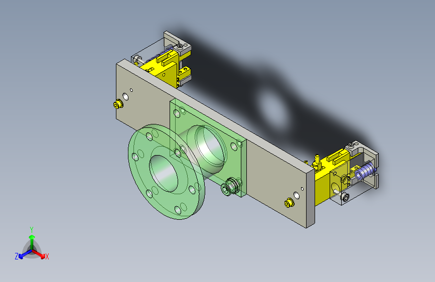 一款带工件储料器的气动夹具3D模型