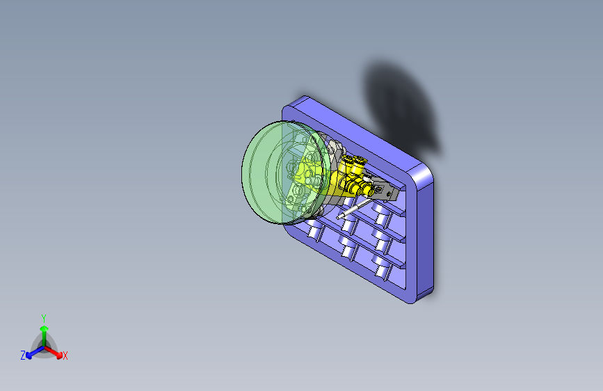 一款带检测的夹紧机构3D模型