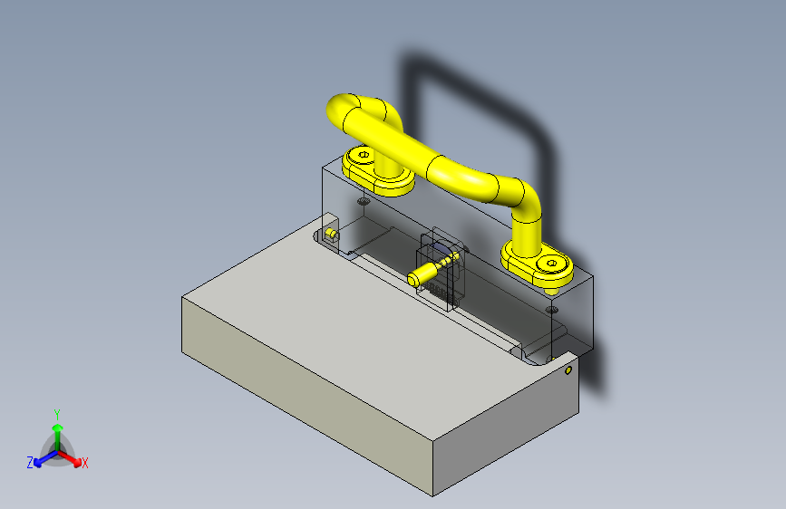 一款电子零件简易弯曲夹具3D图模型