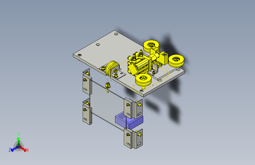 一款钢丝式卷帘3D图模型