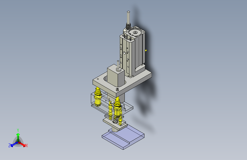 一款工件高度测定3D图