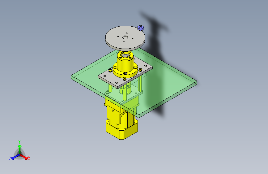 一款工件排出转台3D模型