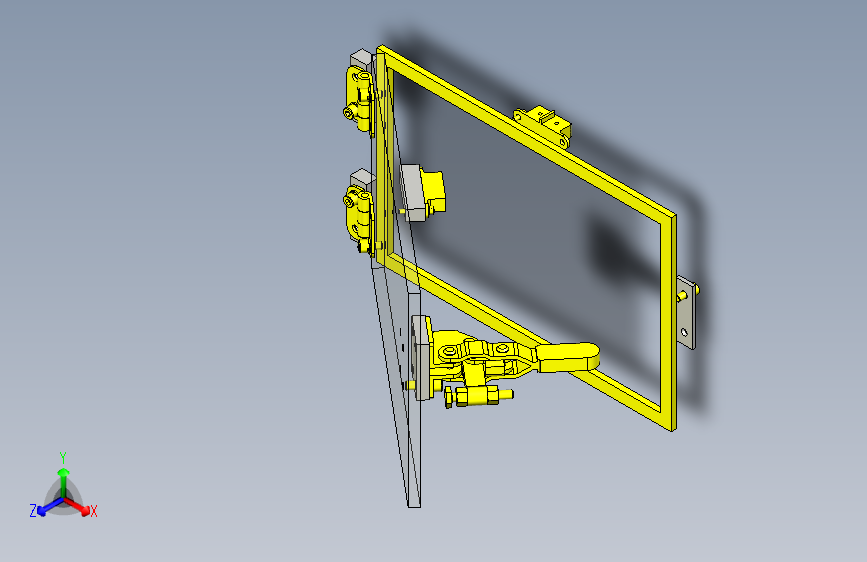 一款简易密封门3D图模型