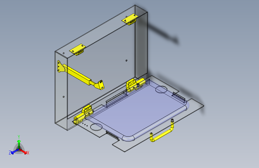 一款铰链开关门扉3D图模型