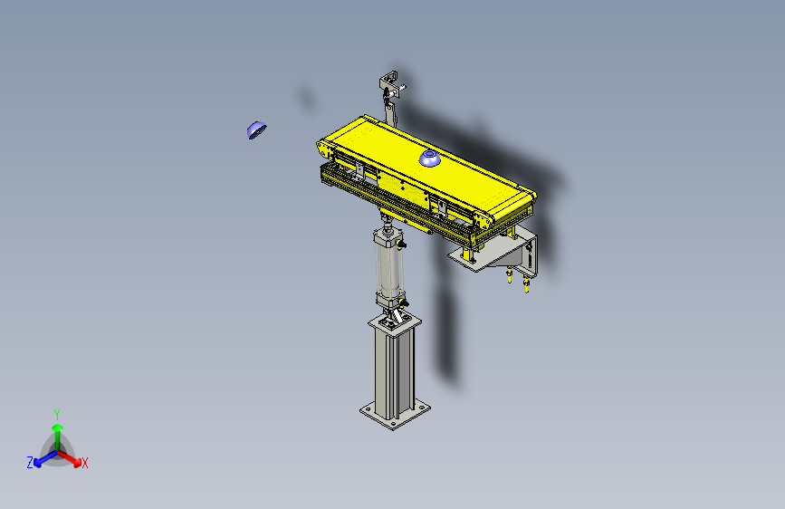 一款可调角度的输送机3D模型