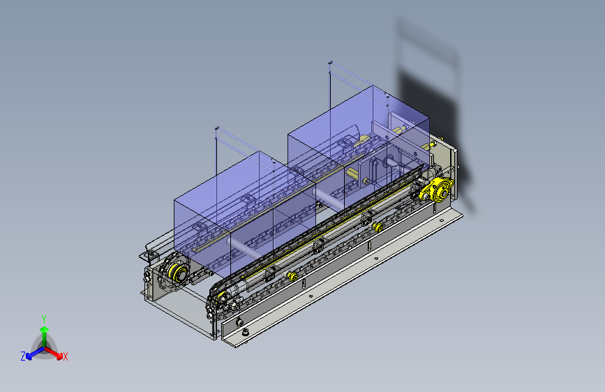 一款链条输送机3D模型