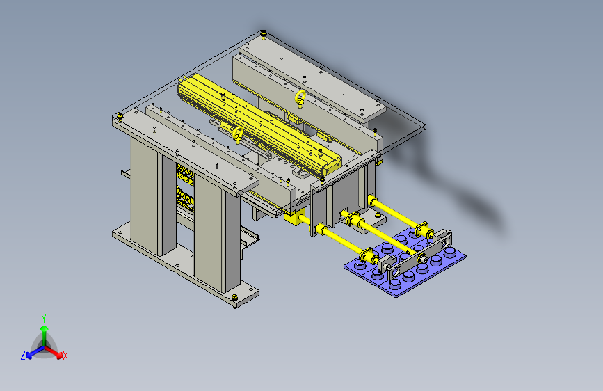 一款料架依次进给机构3D图模型