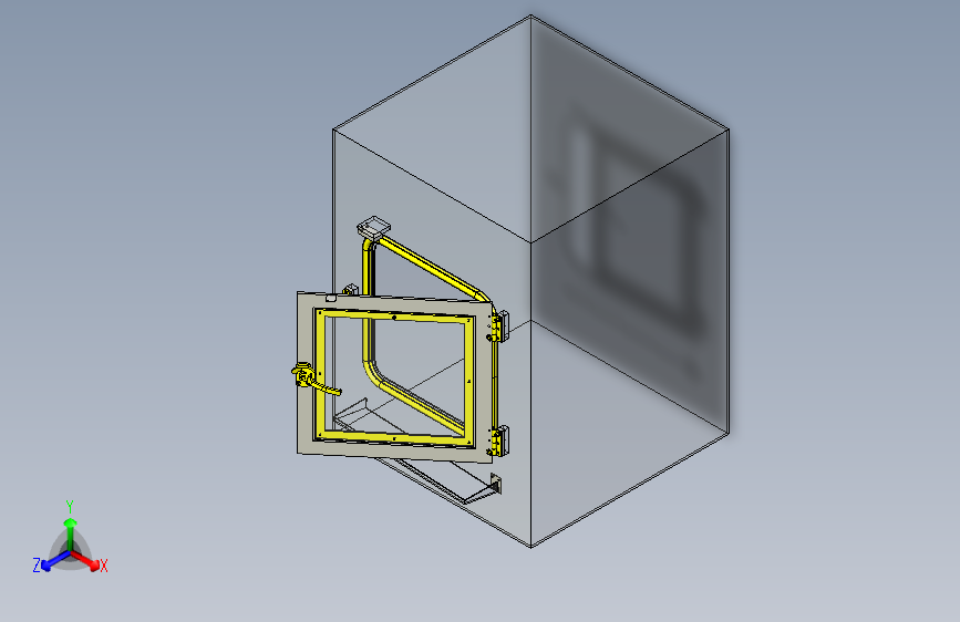 一款密闭门3D图