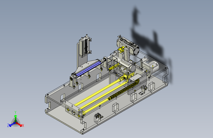 一款片材成型机3D图模型