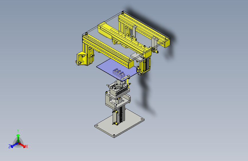 一款输送机上的工件方向转换3D图模型