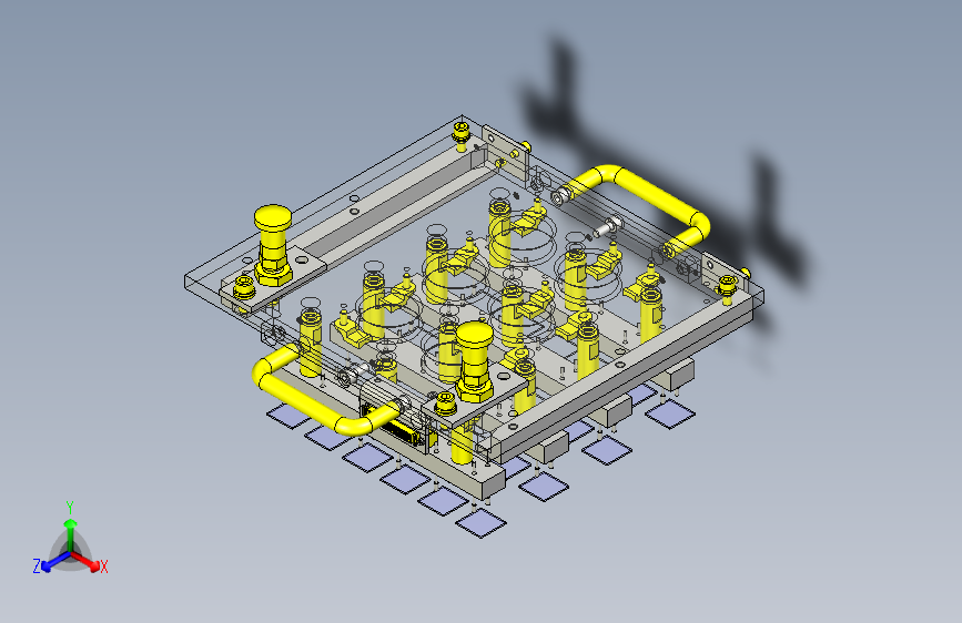 一款探针夹具的切换3D图模型