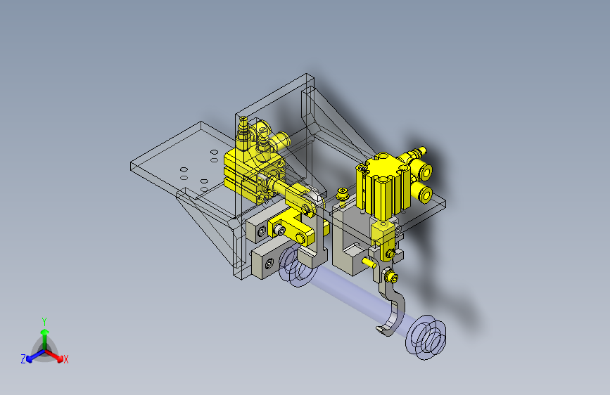 一种工件控制机构3D图纸