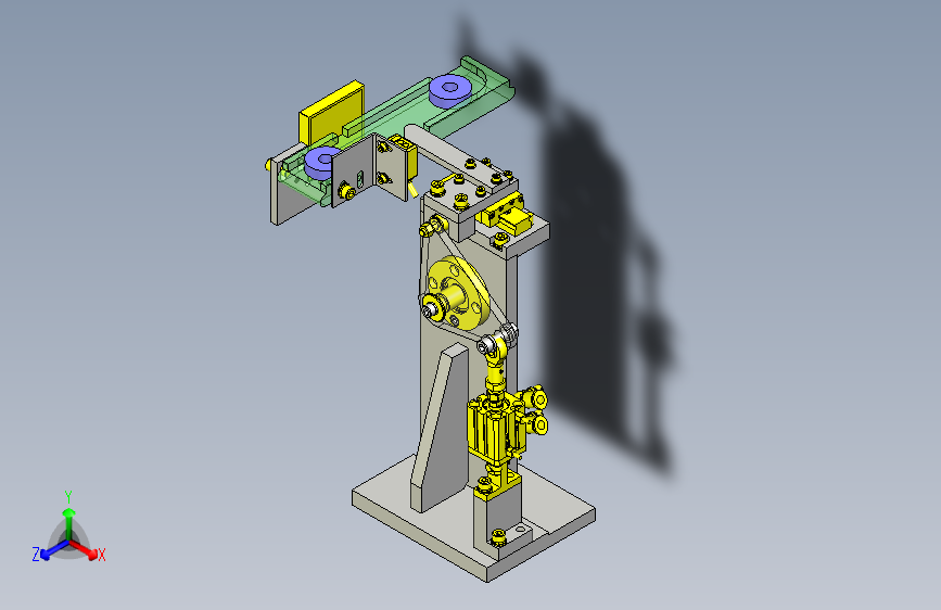 一种连杆挡块机构3D图模型