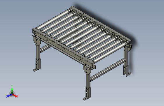 G040600-滚筒输送机+(.STEP,+.PDF,+.DXF)=输送机