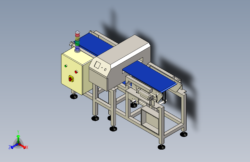 G042590-缩回类型的微扫描金属探测器=输送机
