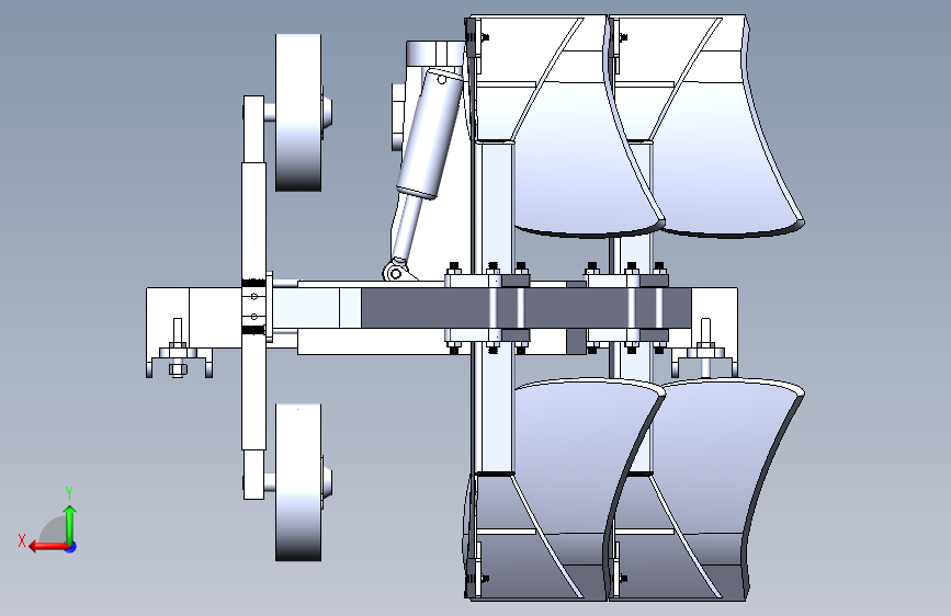 翻转犁 说明书+cad) 背面视图