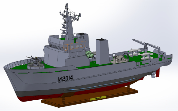 0479-40毫米博福斯岸防炮用于河流级 minesweeper。