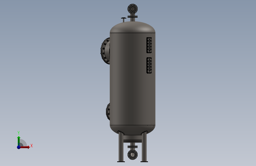 多介质过滤器φ1000mm 正面视图
