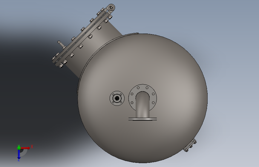 多介质过滤器φ1000mm 俯视图