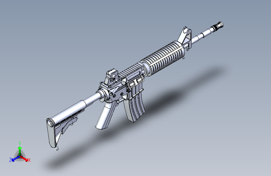 0906-M4A1突击卡宾枪=步枪、手枪仅限虚拟游戏设计，不可制作实物，否则后果自负