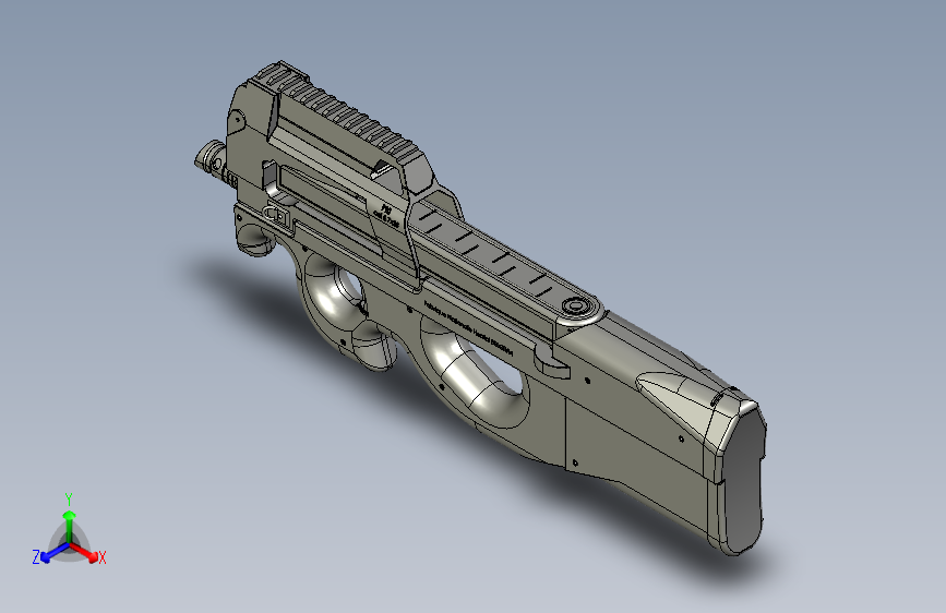 0881-FN P90 (1)=步枪、手枪仅限虚拟游戏设计，不可制作实物，否则后果自负