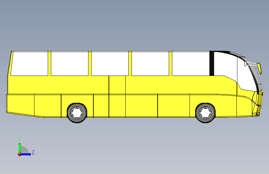G057315-巴士 6=巴士大巴汽车 左侧视图